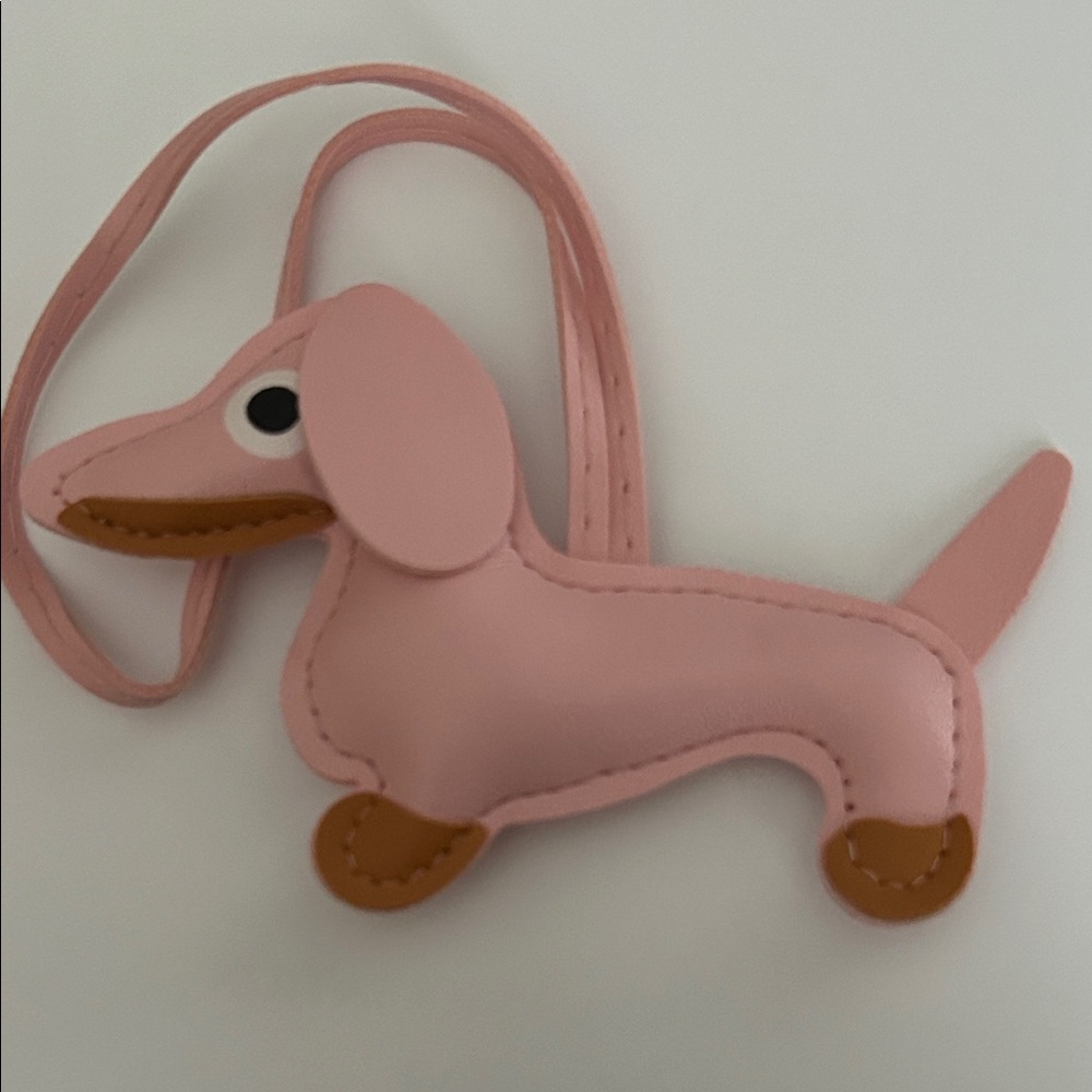 Colorful Dachshund Faux Leather Dog-Shaped Bag Charm - Picture 2 of 8